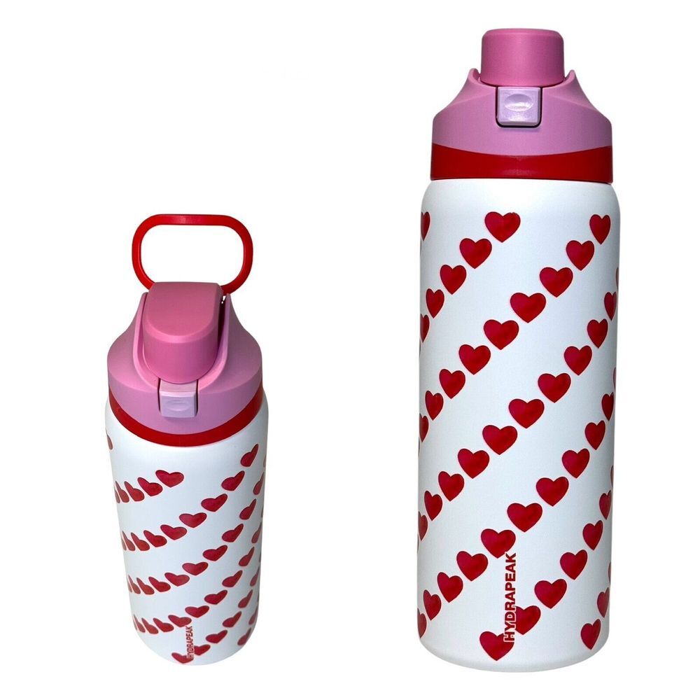 Hydrapeak 32 oz Stainless Steel Red Heart Water‎ Bottle Artisan Limited Edition
